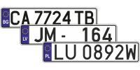 Car License Plate of the European Union