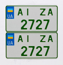 Зеленые номера для электромобилей и электрокаров, в американском формате